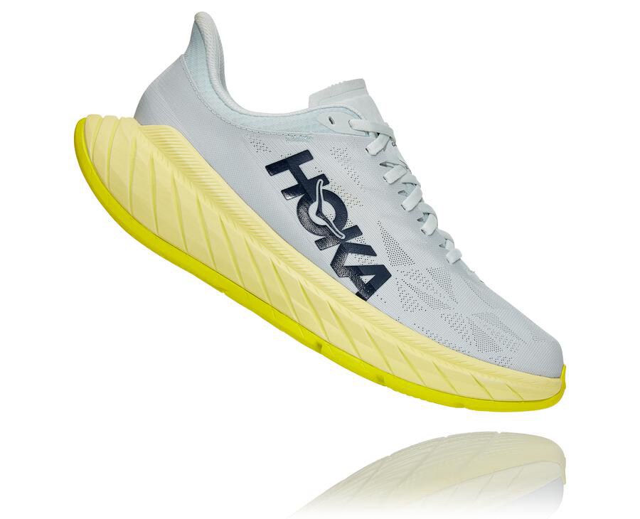 Hoka One One Running Shoes Mens White - Carbon X 2 - 17386WRXH